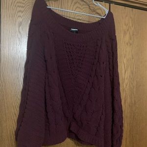 Express burgundy sweater